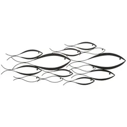 Produktbild Schwarze Metall-Wanddeko 100x35 cm – Stilvolle Skulpturen für Ihr Zuhause