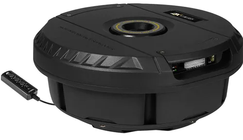 ESX 300W Aktiv Subwoofer Bass Box für Reserverad-Mulde - Car-HiFi-Lautsprecher mit 300W max. Leistung, ideal für platzsparende Installation im Kofferraum und sorgt für kraftvollen Bass.