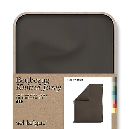 schlafgut Knitted Bio 27001 - 2700K Bettbezüge - Jersey Bezüge für Bettdecken in 135-140 x 200 cm, aus hochwertiger Bio-Baumwolle mit Elasthan, pflegeleicht und immer frisch, ideal für alle Jahreszeiten.