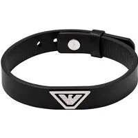 Emporio Armani Armband EGS3128040: Elegantes Leder- und Edelstahlarmband - Armbänder für Herren, stilvolles Design aus Leder und Edelstahl, ideal für den modernen Mann.