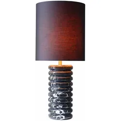 SalesFever Tischleuchte Marmor schwarz - Stilvolle Tischleuchte mit elegantem Marmor-Standfuß, ideal für jedes Wohnzimmer oder Büro. Höhe 65 cm, ohne Leuchtmittel, für individuelle Gestaltung.