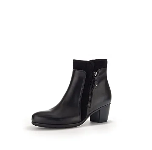 Gabor Damen Ankle Boots mit Wechselfußbett – Schwarz, Größe 37 EU - Elegante Stiefeletten für Damen, ideal für den Übergang. Mit Wechselfußbett für individuellen Komfort und einem Blockabsatz von 5 cm. Perfekt für jeden Anlass!