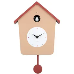 Karlsson Kuckucksuhr Wall Clock Cuckoo Light Braun Ocker - Wohnaccessoires: Diese stilvolle Kuckucksuhr von KARLSSON vereint elegantes Design mit hochwertiger Verarbeitung und bringt einen Hauch von Nostalgie in Ihr Zuhause.