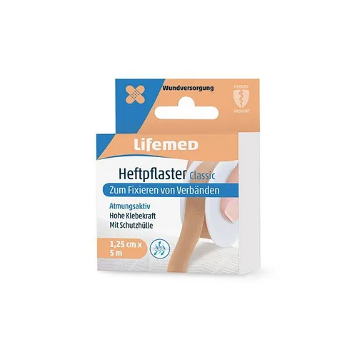 Lifemed Heftpflaster 5 m x 1,25 cm hautfarben 