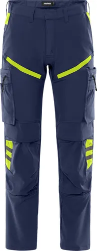 Stretchhose 133394-556 Gr.C52 Marine/Gelb - Arbeits- & Schutzkleidung mit strapazierfähigem 4-Wege-Stretchgewebe, ideal für maximale Bewegungsfreiheit und Komfort bei der Arbeit.
