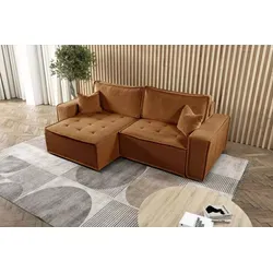 Kaiser Möbel Ecksofa Bohoo, Kupfer, L-Form, 248x140 cm