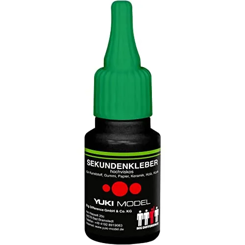 EVERGLUE Dickflüssiger Sekundenkleber hochviskos für präzises Kleben und schnelle Reparaturen - extra stark, schnelltrocknend, ohne Nachtropfen, 20g, durchsichtig