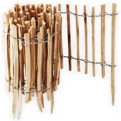 Aquagart Staketenzaun 50m - Hochwertiger Holz-Zaun für Garten - Gartenzäune aus robustem Holz, 35 cm hoch mit einem flexiblen Lattenabstand von 4-6 cm, ideal für stilvolle Abgrenzungen im Garten.