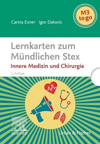 Lernkarten zum Mündlichen Stex: Innere Medizin und Chirurgie - Praktische Lernkarten für Medizinstudierende und Ärzte, leicht erkennbar in Gelb, ideal zur optimalen Vorbereitung auf die mündliche Prüfung in Chirurgie.