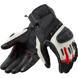 Revit Dirt 4 Motorrad Handschuhe, schwarz-rot, Größe L für Männer - Robuste Motorradhandschuhe mit hervorragendem Schutz und Komfort. Ideal für den professionellen Einsatz und ausgestattet mit Temperfoam® und TPR Fingerknöcheln.