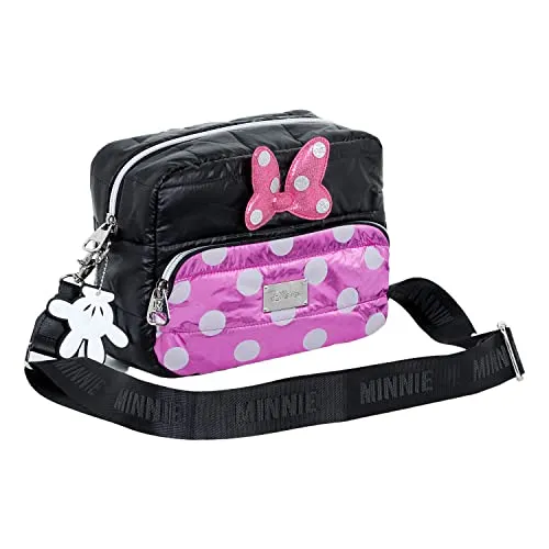 Karactermania Umhängetasche Disney Minnie Maus - Gepolsterte Schultertasche mit verstellbarem Riemen, ideal für Fans und stilbewusste Träger