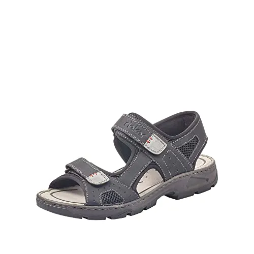 Rieker Herren Sandalen 26156 - Wanderschuhe mit verstellbarem Klettverschluss und komfortablem Sportboden – perfekt für Outdoor-Abenteuer.