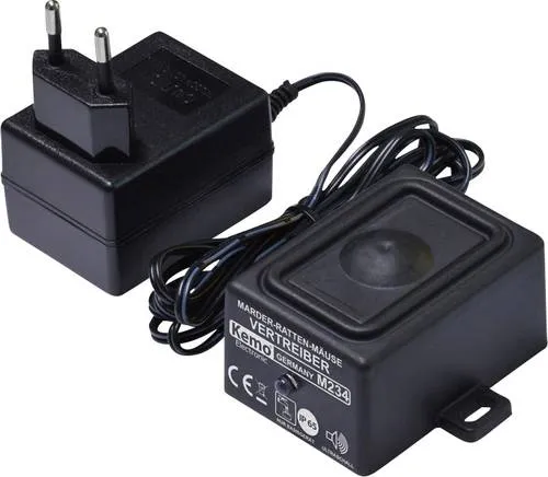 Kemo 18030DI Marderabwehr wasserdicht - Tiervertreiber mit aggressivem Ultraschall, ideal für Indoor & Outdoor. Wasserdicht nach IP65, perfekt für Garagen, Scheunen und mehr.