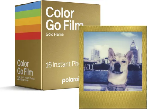 Polaroid GO Color DP 2x8 Gold Frame Sofortbildfilm - Fotofilme für Polaroid GO, einzigartiger Goldrahmen für stilvolle Sofortbilder und kreative Erinnerungen.