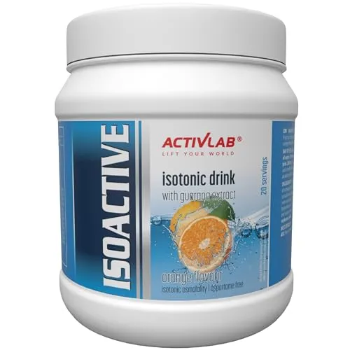 Activlab Isoactive 630g Orange - Erfrischendes Isotonisches Getränkepulver, 20 Portionen, Optimale Elektrolytzusammensetzung, B-Vitamine, Ideal für Sportler