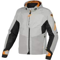 Macna Beacon wasserdichte Motorrad Textiljacke 2XL für Männer - Motorradjacke in grau, wasserdicht mit herausnehmbarer Membran und optimaler Belüftung für höchsten Komfort bei jeder Witterung.