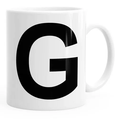 MoonWorks Tasse Kaffee-Tasse Buchstaben Buchstabe Arial Bold glänzend Kaffeetasse Teetasse Keramiktasse MoonWorks®, Keramik