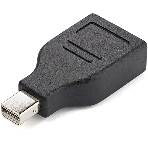 StarTech.com Mini DisplayPort auf DisplayPort Adapter / Konverter, St/Bu, Mini DP (Stecker) zu DP (Buchse), Schwarz