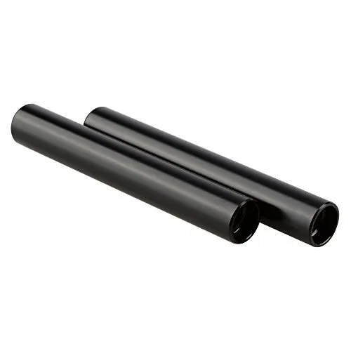 CAMVATE 15 mm Aluminium Rod Verlängerung Rohr für DSLR-Kamera Support System (10 cm Länge, Schwarz, 1 Paar)