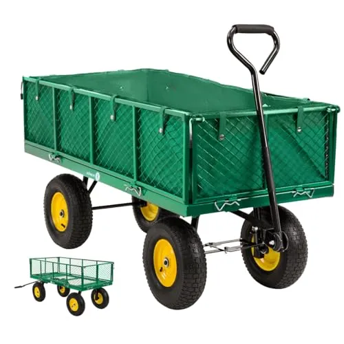 Miweba Bollerwagen MB-700 - Robuster Transportwagen mit 700 kg Traglast - Möbel & Gartenwagen mit 700 kg Traglast und 220 L Volumen, ideal für Gartenarbeiten und vielseitige Transporte. Klappbare Wände und ergonomischer Griff sorgen für praktischen Einsatz und hohen Komfort.