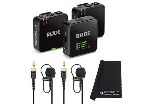 RØDE Wireless GO Gen 3 Mikrofon-Funksystem mit 2x Lavalier II - Das RØDE Wireless GO Gen 3 ist ein kompaktes Drahtlos-Mikrofonsystem für klare Audioübertragungen bis 260 m. Ideal für Videofilmer, Podcasts und Interviews. Inkl. zwei Lavalier II Mikrofonen für vielseitige Anwendungen.
