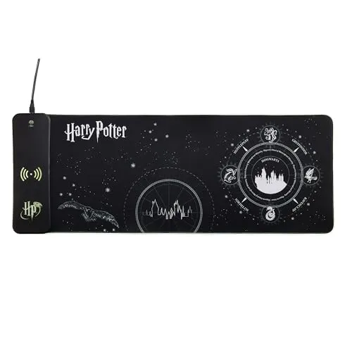 Numskull Harry Potter Mauspad mit Wireless Charge 30x80cm - Gaming Mauspad für Harry Potter Fans, mit kabelloser Ladefunktion für dein Smartphone und großzügiger Fläche von 30x80cm.