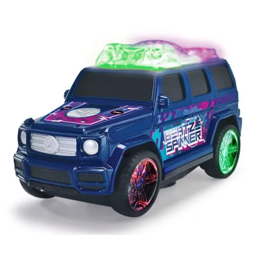 Dickie Toys - Mercedes-Benz G-Klasse Beat Spinner - Motorisiertes Spielzeugauto mit Bump-&-Go-Funktion und coolem EDM-Sound, ideal für Kinder ab 3 Jahren. Robuste Bauweise sorgt für langanhaltenden Spielspaß.