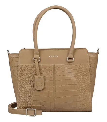 Burkely Handtasche aus Leder - Elegante Handtasche mit sicherem Reißverschluss und zusätzlichem Fach für schnellen Zugriff, ideal für stilbewusste Frauen.