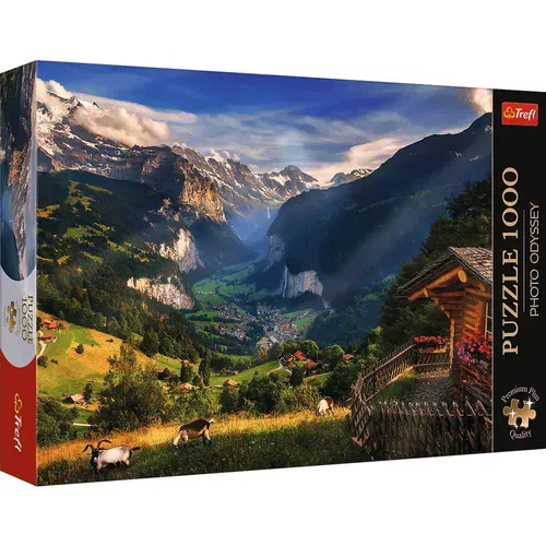 Trefl GmbH Puzzle Lauterbrunnental - Klassisches Puzzle mit 1000 Puzzleteilen, ideal für Puzzleliebhaber und Landschaftsfreunde