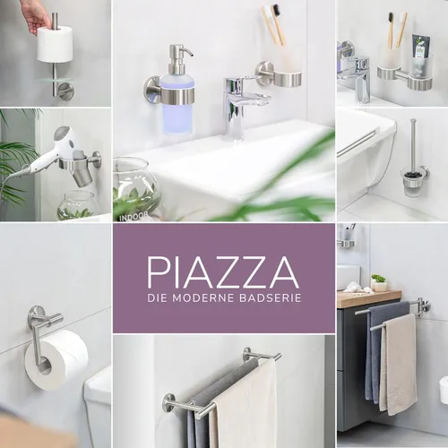 bremermann Bad-Serie PIAZZA - Ersatz-Seifenspenderpumpkopf (2), Edelstahl matt