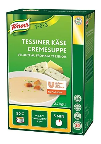 Knorr Tessiner Käse Cremesuppe Trockenmischung (würziger Käse Geschmack, cremige Konsistenz) 1er Pack (1 x 2,7kg)