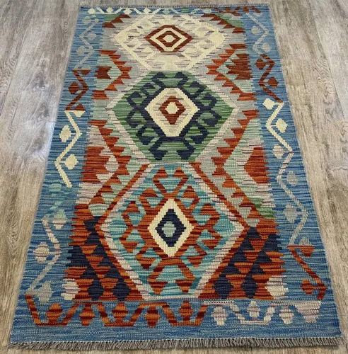 Rug Studios Teppich KELIM ORIGINAL HANDGEARBEITET, Rechteckig, Höhe: 5 mm, Handgefertigt, 80 x 139 cm, Multi