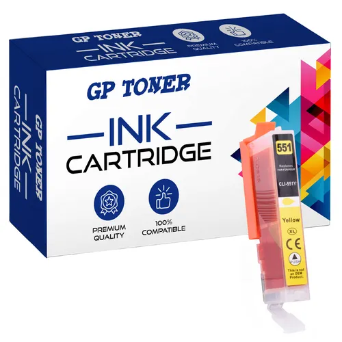 TINTE PATRONEN XXL für CANON 551 XL PIXMA IP7250 MG5450 MG5550 MG5655 MG6450 Gelb
