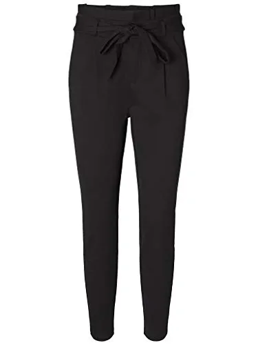 VERO MODA VMEVA HR Loose Paperbag Pant NOOS K - Stylische Damen-Hose - Damen-Hosen mit praktischen Seitentaschen, ideal für einen lässigen Look und hohen Tragekomfort.