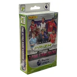 Panini 2020-21 Prizm Premier League Soccer - 1 Hanger Box - Entdecken Sie die Panini 2020-21 Prizm Premier League Soccer Hanger Box mit 15 Karten, darunter 3 exklusive Pink Star Prizms. Perfekt für Sammler und Fußballfans!