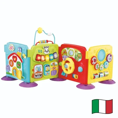 VTech Mein erstes Aktivitätszentrum, 3-in-1 Aktivitätszentrum mit 2 Liedern und 10 Melodien, Feinmotorikentwicklung, automatische Abschaltung, italienische Sprache, Batterien im Lieferumfang enthalten