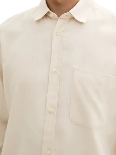 TOM TAILOR Langarmhemd in Melange Optik