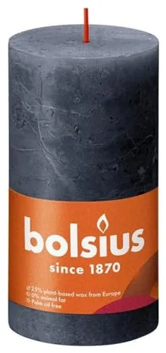 Bolsius Rustikale Blockkerze 130/68 Blau