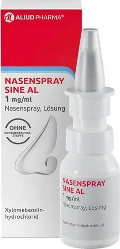 Nasenspray sine AL 1 mg/ml bei Schnupfen - Arzneimittel zur schnellen Abschwellung der Nasenschleimhaut bei Schnupfen und allergischer Rhinitis, ideal für eine unkomplizierte Anwendung.