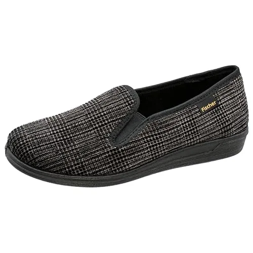 Fischer Frank Herren Niedrige Hausschuhe Grau Grauschwarz 662,47 EU - Hausschuhe mit flexibler Laufsohle, weichem Fußbett und Obermaterial für höchsten Komfort zu Hause.