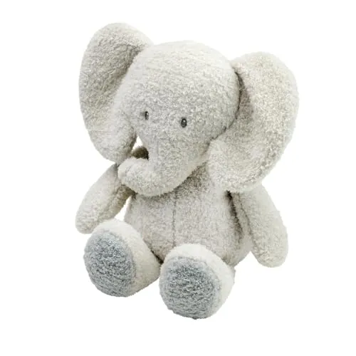 Nattou Kuscheltier Elefant - Weicher Teddy für Babys - Stofftier & Teddybären, idealer Begleiter ab der Geburt, fördert die Motorik mit vielen Greifmöglichkeiten, aus 100% Polyester, pflegeleicht und vegan.