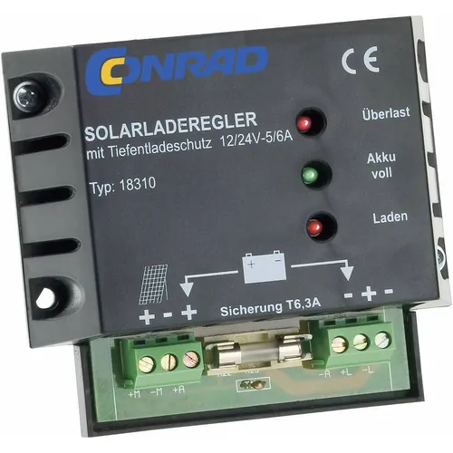 Laderegler PWM 12 V, 24 V 6 A 18310
