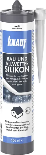 Knauf Bau- & Allwetter Silikon 300 ml weiß