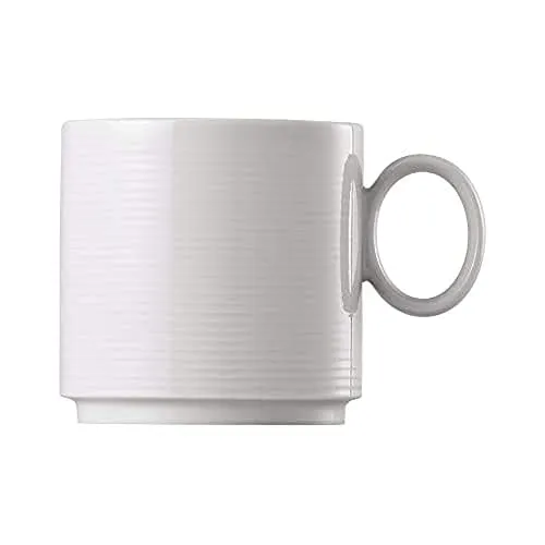 Thomas Loft Becher mit Henkel, Klein, Stapelbar, Porzellan, Weiß, Spülmaschinenfest, 330 ml, 15573