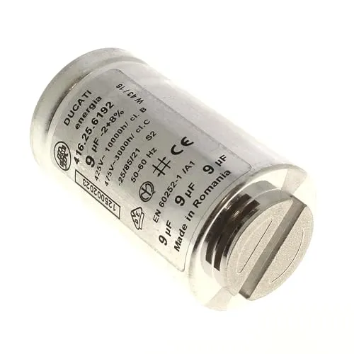 Kondensator 9,00µF mit Steckfahnen für Trockner 1250020227