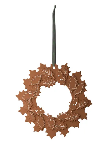 Kähler Gingerbread Christmas Wreath - Nussknacker - Handgefertigte Keramikkranz für eine festliche Atmosphäre, ideal zur Wand- oder Türdekoration und ein zeitloses Weihnachtshighlight.