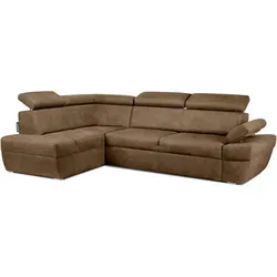 KONSIMO RATLO Ecksofa mit Bettfunktion und verstellbaren Armlehnen