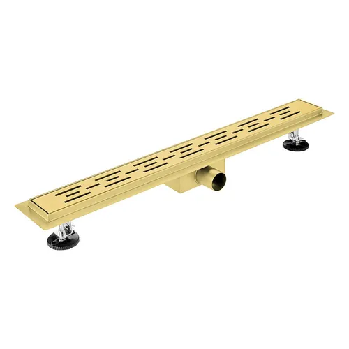 Duschrinne Edelstahl Gold Muster 100cm - Elegante Duschrinne aus rostfreiem Edelstahl mit ansprechendem Goldmuster. Ideal für moderne Badezimmergestaltungen und sorgt für eine optimale Wasserableitung.