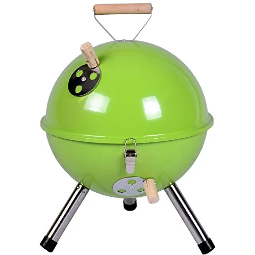 Mini Kugelgrill für Terrasse + Barbecue Ø 30 cm grün