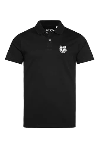 CAMP DAVID Poloshirt schwarz S von CAMP DAVID